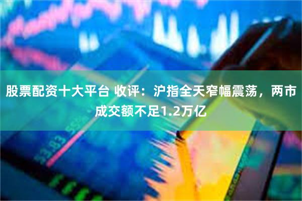 股票配资十大平台 收评：沪指全天窄幅震荡，两市成交额不足1.2万亿