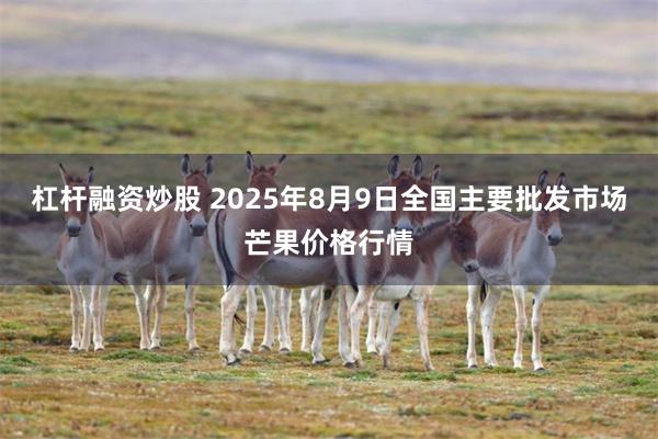 杠杆融资炒股 2025年8月9日全国主要批发市场芒果价格行情