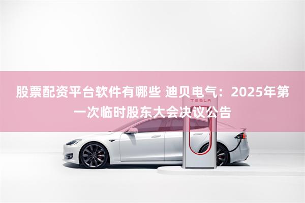 股票配资平台软件有哪些 迪贝电气：2025年第一次临时股东大会决议公告